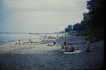 Bathers on central beach